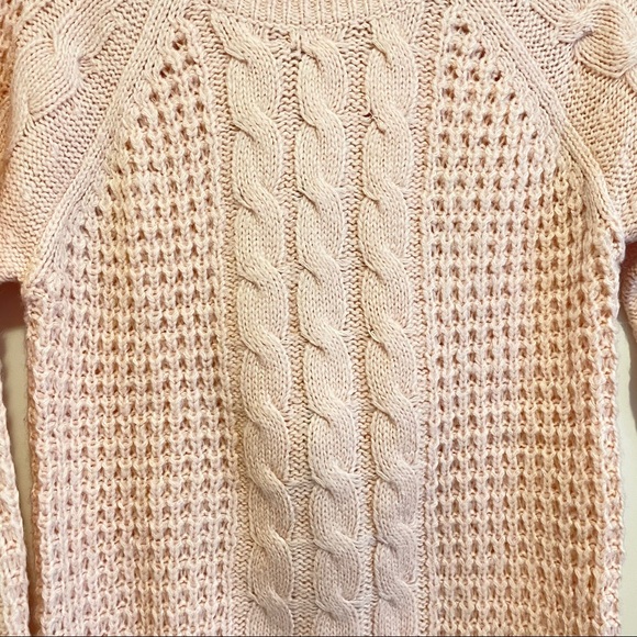 Like New: Bubblegum Pink Cable Knit Tunic Sweater - Picture 3 of 13